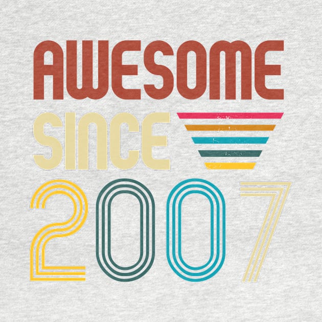 Awesome since 2007 -Retro Age shirt by Novelty-art